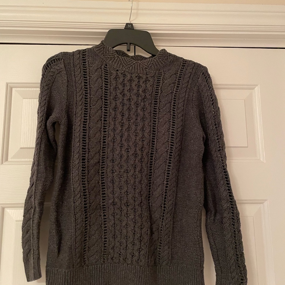 Banana Republic Gray Cable Knit Sweater